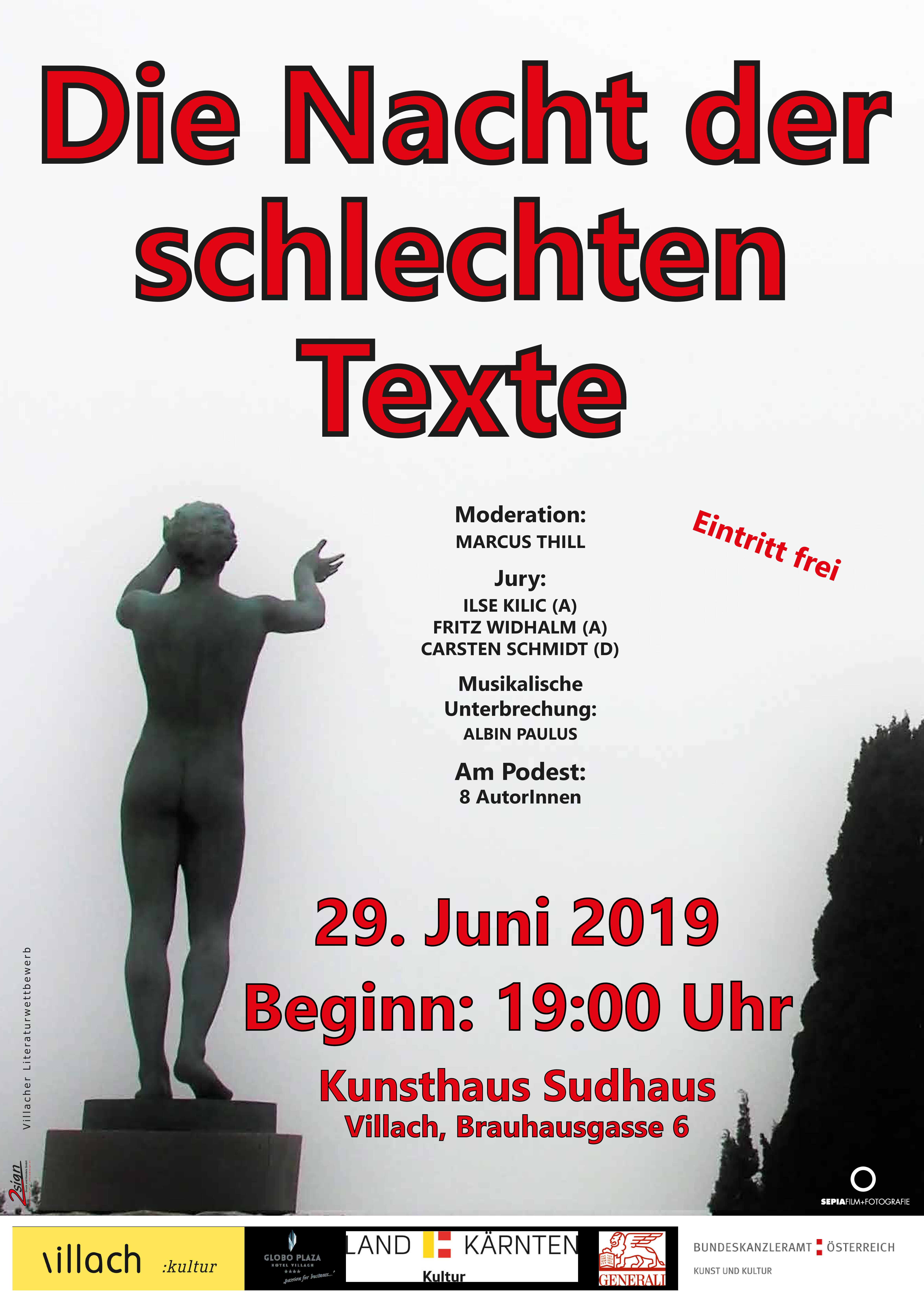 Plakat Nacht der schlechten Texte 2019